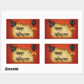 Sticker Rectangulaire Salutation de vieux parchemin d'Halloween (Feuille)