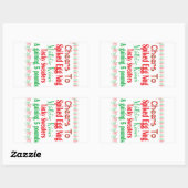 Sticker Rectangulaire Salutations aux fêtes (Feuille)