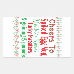 Sticker Rectangulaire Salutations aux fêtes