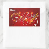 Sticker Rectangulaire Salutations Bons thanksgivings élégantes (Sac)