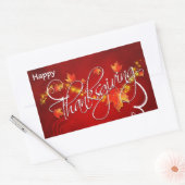 Sticker Rectangulaire Salutations Bons thanksgivings élégantes (Enveloppe)