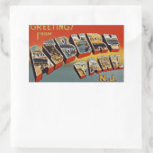 Sticker Rectangulaire Salutations d'Asbury Park (Sac)