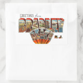 Sticker Rectangulaire Salutations de Bradley Beach New Jersey (Sac)