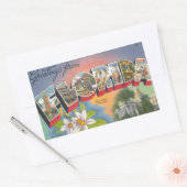Sticker Rectangulaire Salutations de FLORIDA (Enveloppe)