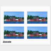 Sticker Rectangulaire Salutations de Gloucester, MA (Feuille)
