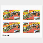 Sticker Rectangulaire Salutations de Père Noël Fe (Feuille)