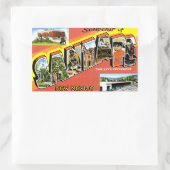 Sticker Rectangulaire Salutations de Père Noël Fe (Sac)