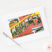 Sticker Rectangulaire Salutations de Père Noël Fe (Enveloppe)