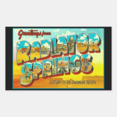 Sticker Rectangulaire Salutations de Radiator Springs Arizona (Devant)