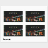 Sticker Rectangulaire Salutations de vacances de Cleveland (Feuille)