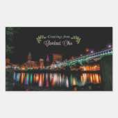 Sticker Rectangulaire Salutations de vacances de Cleveland (Devant)
