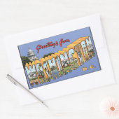 Sticker Rectangulaire Salutations de Washington D.C., Vintage (Enveloppe)