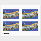 Sticker Rectangulaire Salutations de Washington DC ! (Feuille)