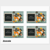 Sticker Rectangulaire Salutations d'Halloween (Feuille)