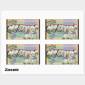 Sticker Rectangulaire Salutations Du Colorado, Vintage (Feuille)