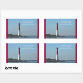 Sticker Rectangulaire Salutations du New Jersey - Barnegat Light (Feuille)