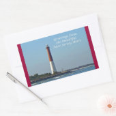 Sticker Rectangulaire Salutations du New Jersey - Barnegat Light (Enveloppe)