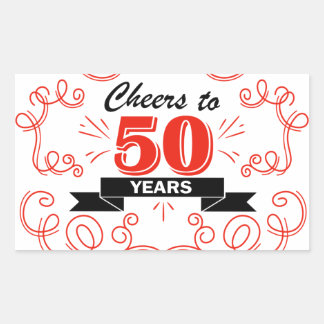 Sticker Rectangulaire Salutations jusqu'à 50 ans