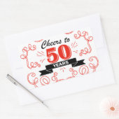 Sticker Rectangulaire Salutations jusqu'à 50 ans (Enveloppe)