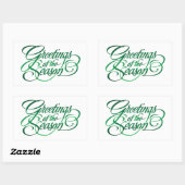 Sticker Rectangulaire Salutations pour la saison - Vert (Feuille)