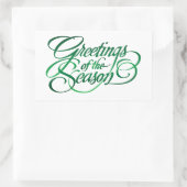 Sticker Rectangulaire Salutations pour la saison - Vert (Sac)