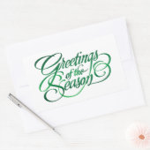 Sticker Rectangulaire Salutations pour la saison - Vert (Enveloppe)
