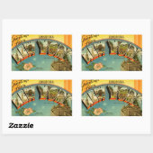 Sticker Rectangulaire Salutations vintages de New York (Feuille)