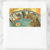 Sticker Rectangulaire Salutations vintages de New York (Sac)