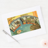 Sticker Rectangulaire Salutations vintages de New York (Enveloppe)