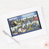 Sticker Rectangulaire Salutations vintages de Virginie-Occidentale (Enveloppe)
