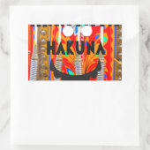 Sticker Rectangulaire Samba couleurs du carnaval Hakuna Matata blings.pn (Sac)