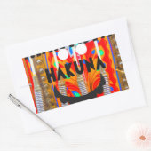 Sticker Rectangulaire Samba couleurs du carnaval Hakuna Matata blings.pn (Enveloppe)