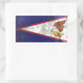 Sticker Rectangulaire Samoa américaines (Sac)