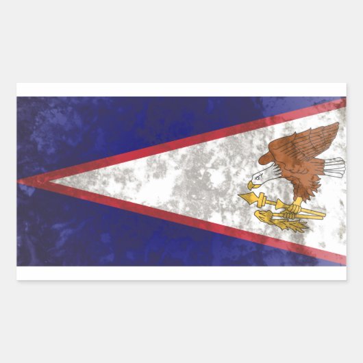 Sticker Rectangulaire Samoa américaines (Devant)