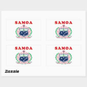 Sticker Rectangulaire Samoa Armoiries Designs (Feuille)