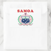 Sticker Rectangulaire Samoa Armoiries Designs (Sac)