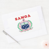 Sticker Rectangulaire Samoa Armoiries Designs (Enveloppe)