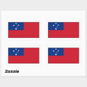 Sticker Rectangulaire Samoa - Drapeau samoan (Feuille)