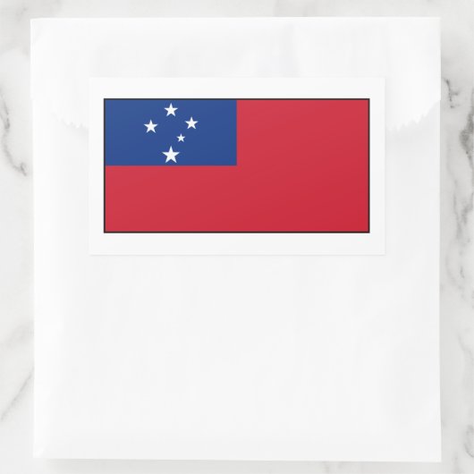 Sticker Rectangulaire Samoa - Drapeau samoan (Sac)