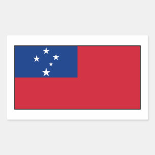 Sticker Rectangulaire Samoa - Drapeau samoan