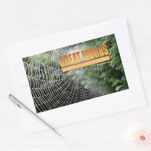 Sticker Rectangulaire Samuel Johnson Citation Inspirationnelle "Grands t (Enveloppe)