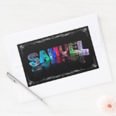Sticker Rectangulaire Samuel - Le nom Samuel en lumières 3D (Photo (Enveloppe)