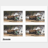 Sticker Rectangulaire S'amuser Se connecter - Se déconnecter Loging Truc (Feuille)