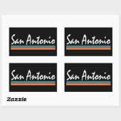 Sticker Rectangulaire San Antonio Texas Fiesta Colonnes (Feuille)