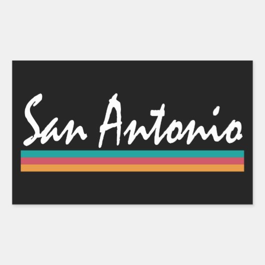Sticker Rectangulaire San Antonio Texas Fiesta Colonnes (Devant)