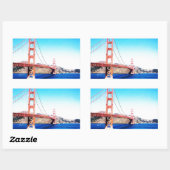 Sticker Rectangulaire San Francisco Golden Gate Bridge Californie (Feuille)