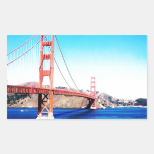 Sticker Rectangulaire San Francisco golden gate bridge la Californie