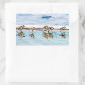 Sticker Rectangulaire Sanders Longeant La Plage (Sac)