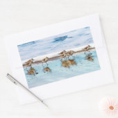 Sticker Rectangulaire Sanders Longeant La Plage (Enveloppe)