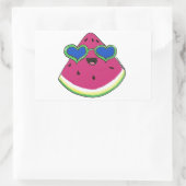 Sticker Rectangulaire Sandía con gafas de sol (Sac)